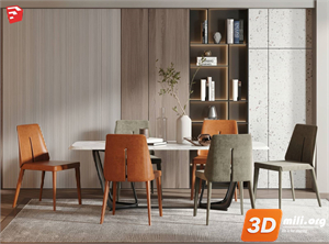 Dining Table Set Skp Files